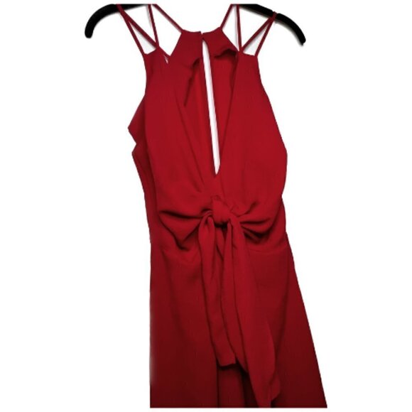 ASOS Red Tie Front Jumpsuit Size 6 - NWT! - Picture 3 of 11